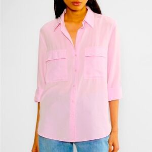 -🥂The Group Babaton Pink L/S Button Shirt #TSX0-2022-21- Small As Is